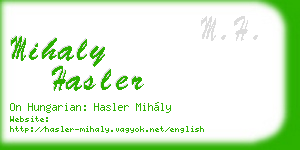 mihaly hasler business card